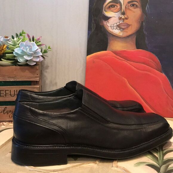 Dockers Leather Pro-Style All-Motion Comfort Shoes Black Sz 11 - Picture 3 of 9